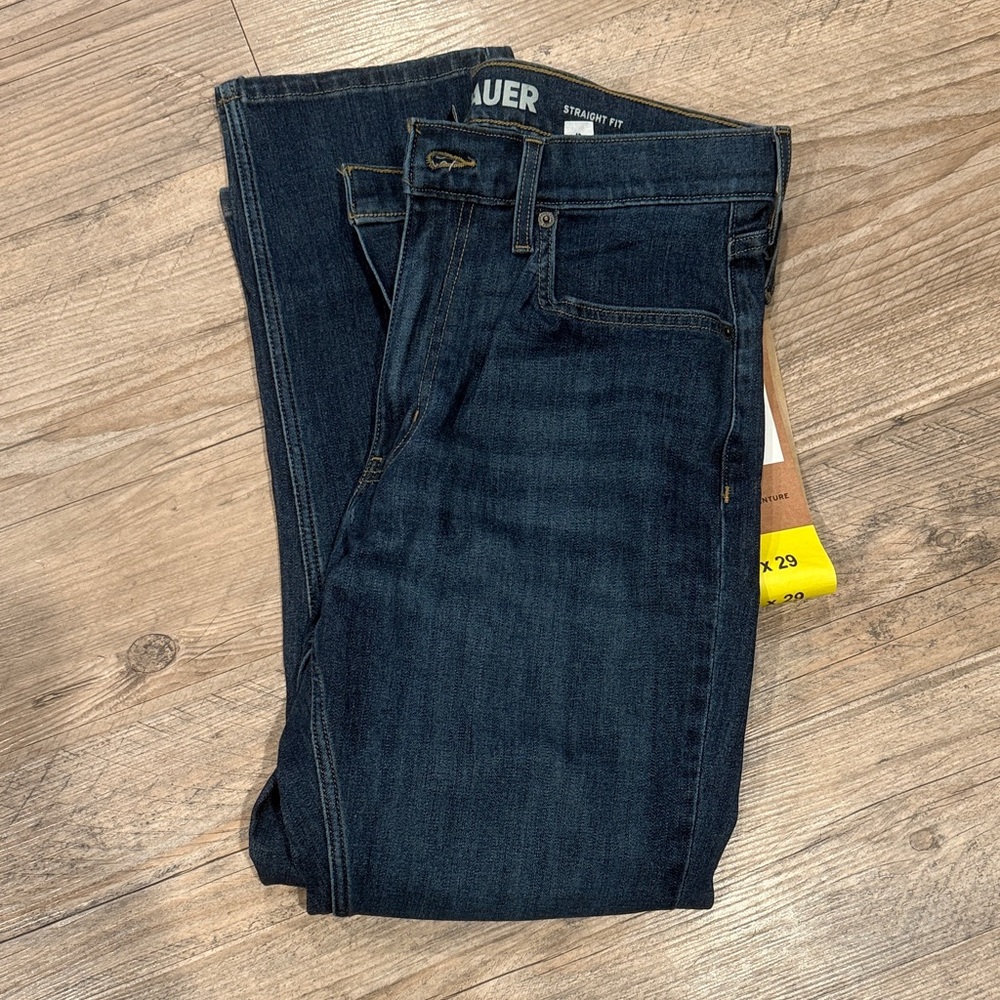 Eddie Bauer Men's Dark Blue Straight Jeans